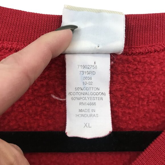 VTG Ohio State Buckeyes 2002 National Champion Red Sweatshirt XL Lee Heavyweight - Picture 4 of 5